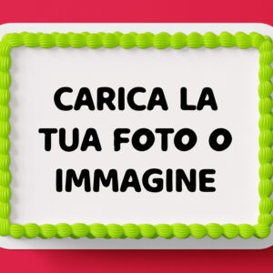 Cialda per torta personalizzata rettangolare orizzontale- Carica la tua foto o immagine