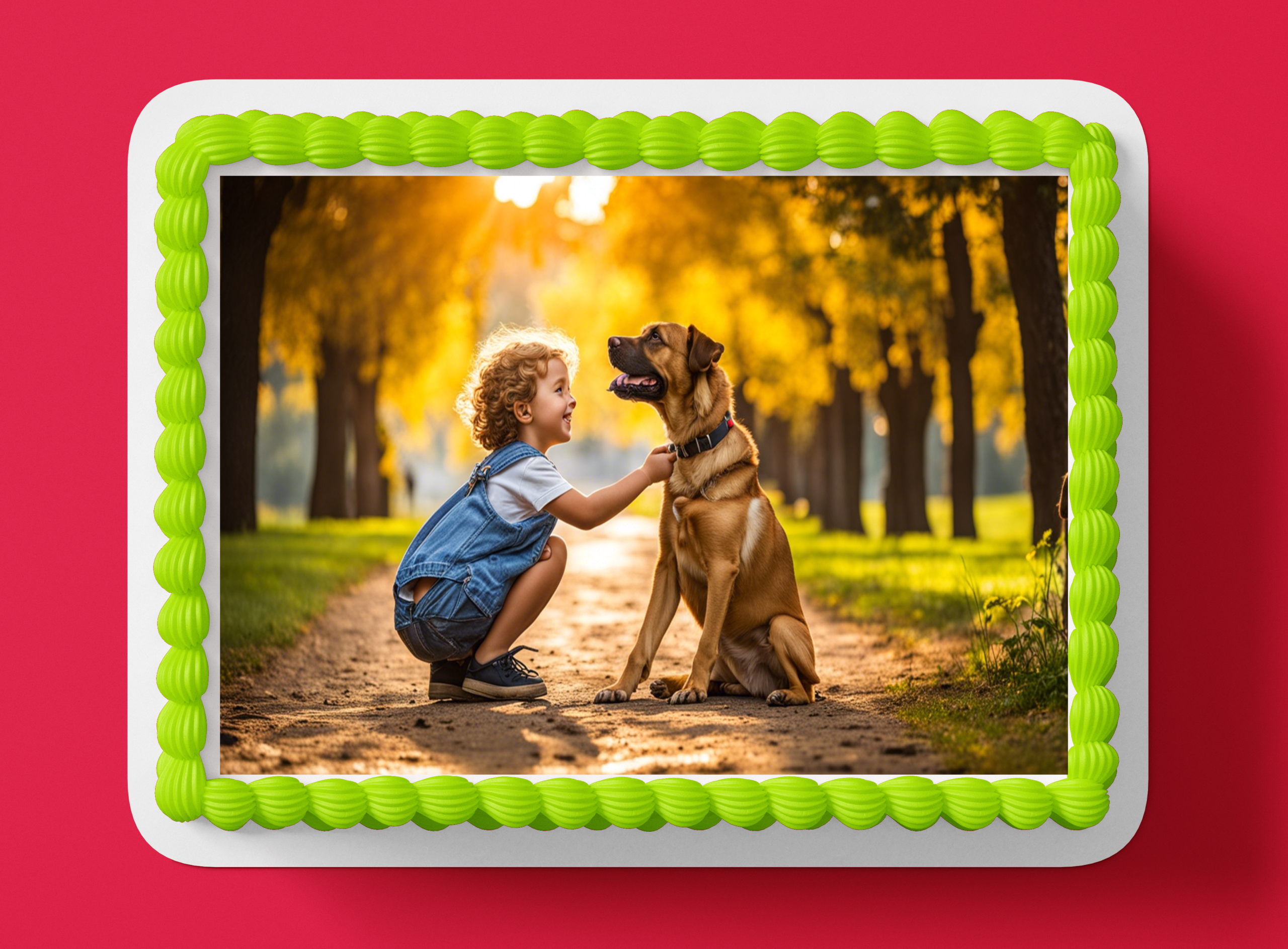 Cialda per torta personalizzata rettangolare orizzontale- Carica la tua foto o immagine - immagine 5