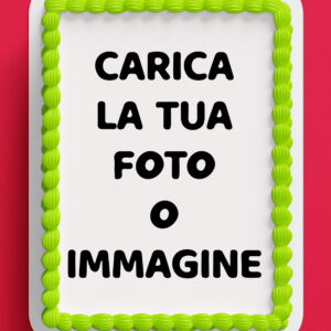 Cialda per torta personalizzata rettangolare verticale - Carica la tua foto o immagine
