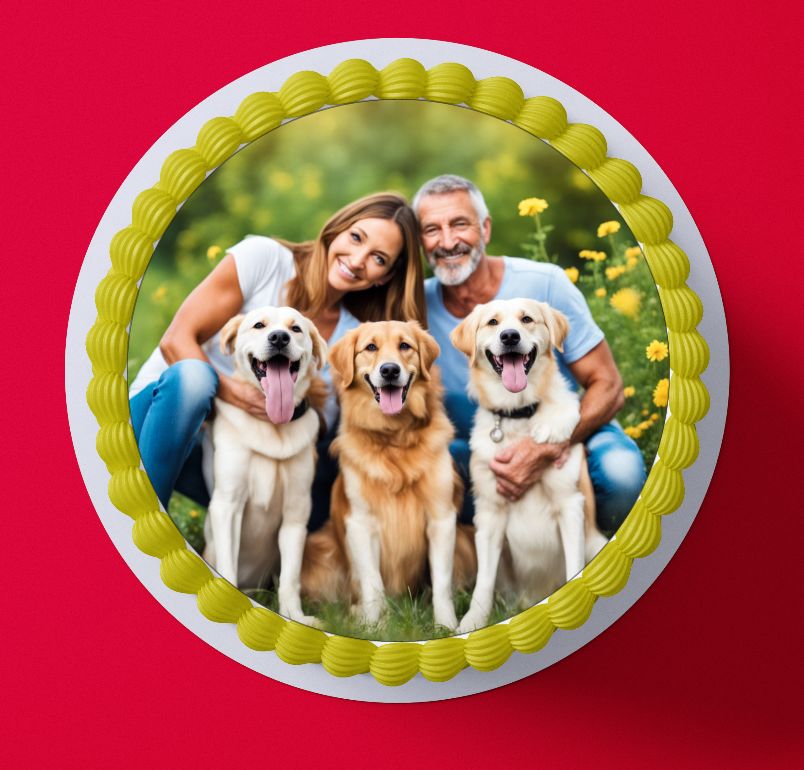 Cialda per torta personalizzata rotonda - Carica la tua foto o immagine - immagine 5