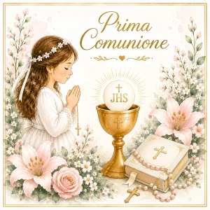 Cialda per Torta Personalizzata Quadrata Prima Comunione (IMG 2)