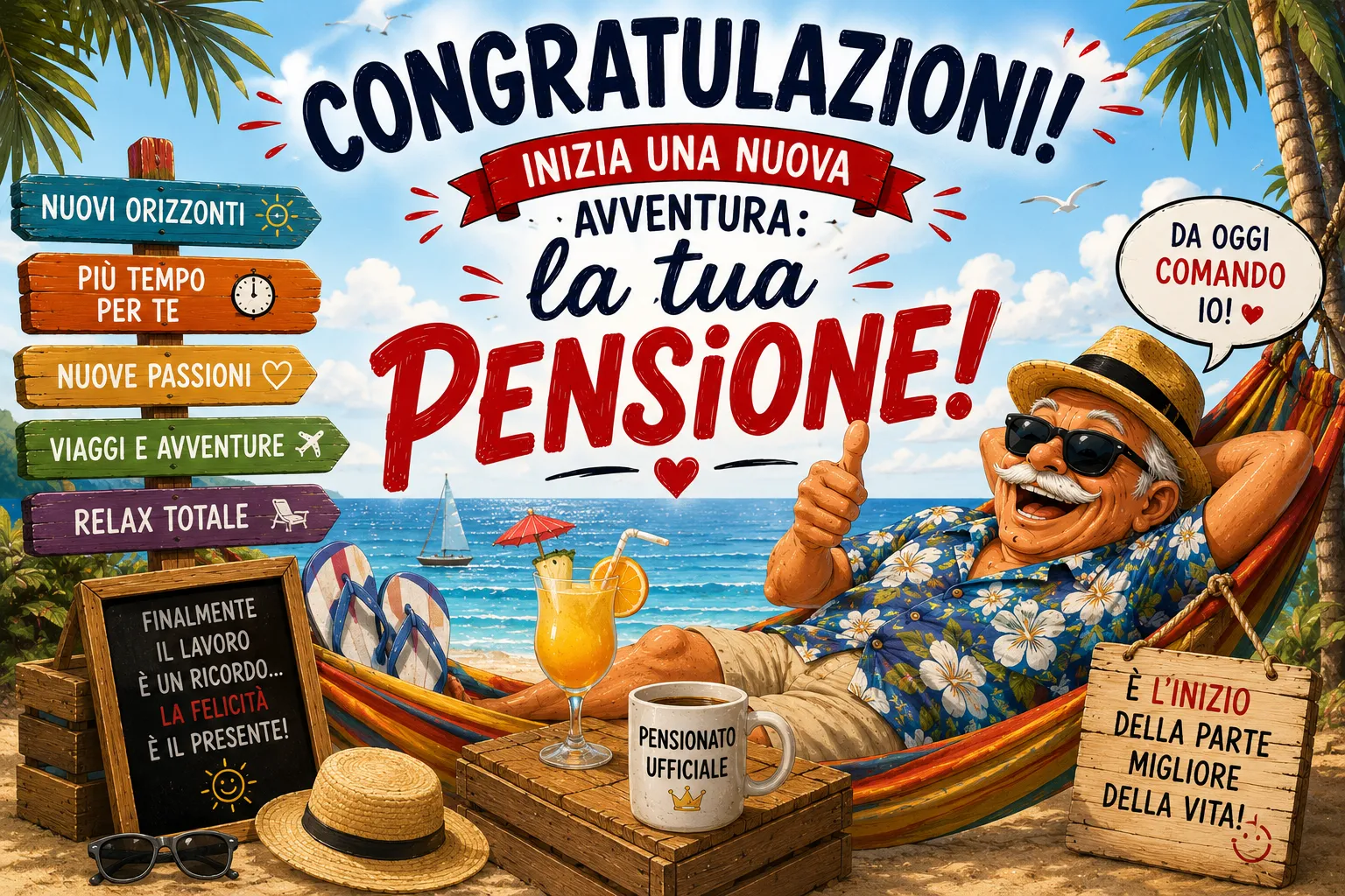 Cialda per Torta Personalizzata Rettangolare PENSIONE (Img 1)