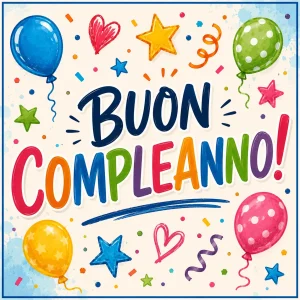 Cialda per Torta Personalizzata Quadrata BUON COMPLEANNO (Img 1)