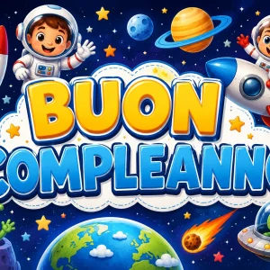 Cialda per Torta Personalizzata Rettangolare BUON COMPLEANNO (Img 01)