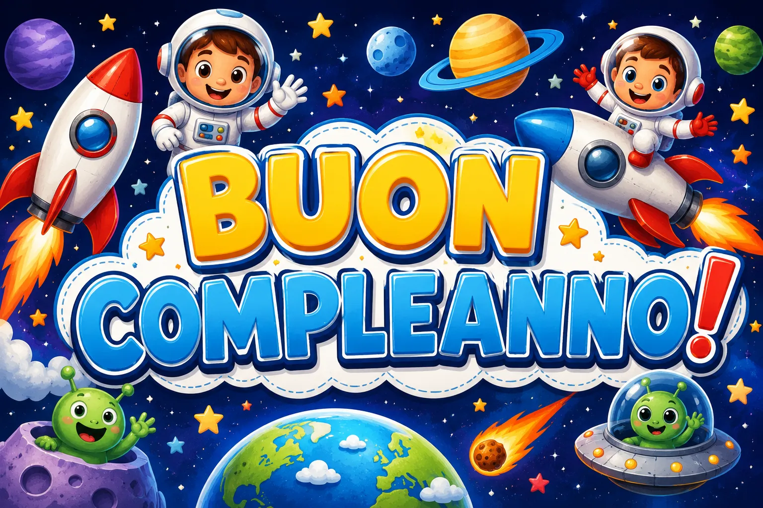 Cialda per Torta Personalizzata Rettangolare BUON COMPLEANNO (Img 01)