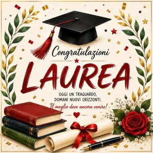 Cialda per Torta Personalizzata Quadrata LAUREA (Img 1)