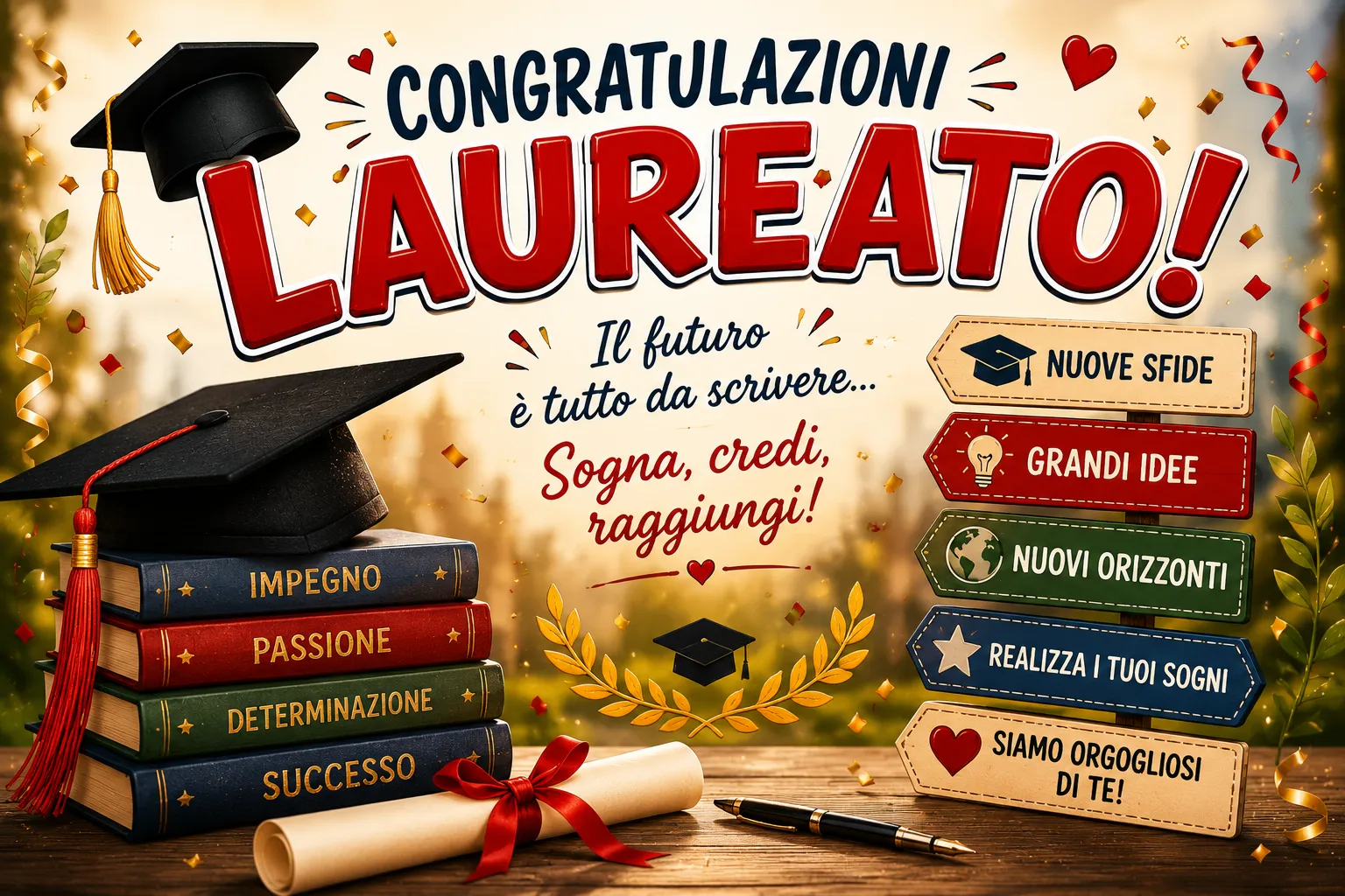 Cialda per Torta Personalizzata Rettangolare LAUREA (Img 1)