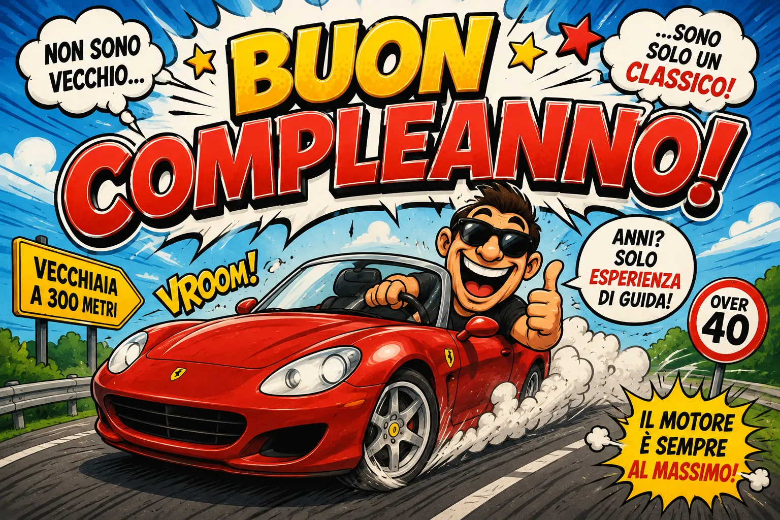 Cialda per Torta Personalizzata Rettangolare BUON COMPLEANNO (Img 2)