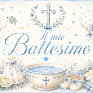 Cialda per Torta Personalizzata Rettangolare Battesimo (Img 2)