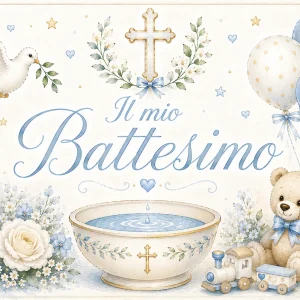 Cialda per Torta Personalizzata Rettangolare Battesimo (Img 3)