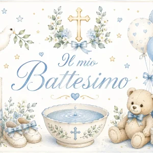 Cialda per Torta Personalizzata Rettangolare Battesimo (Img 4)