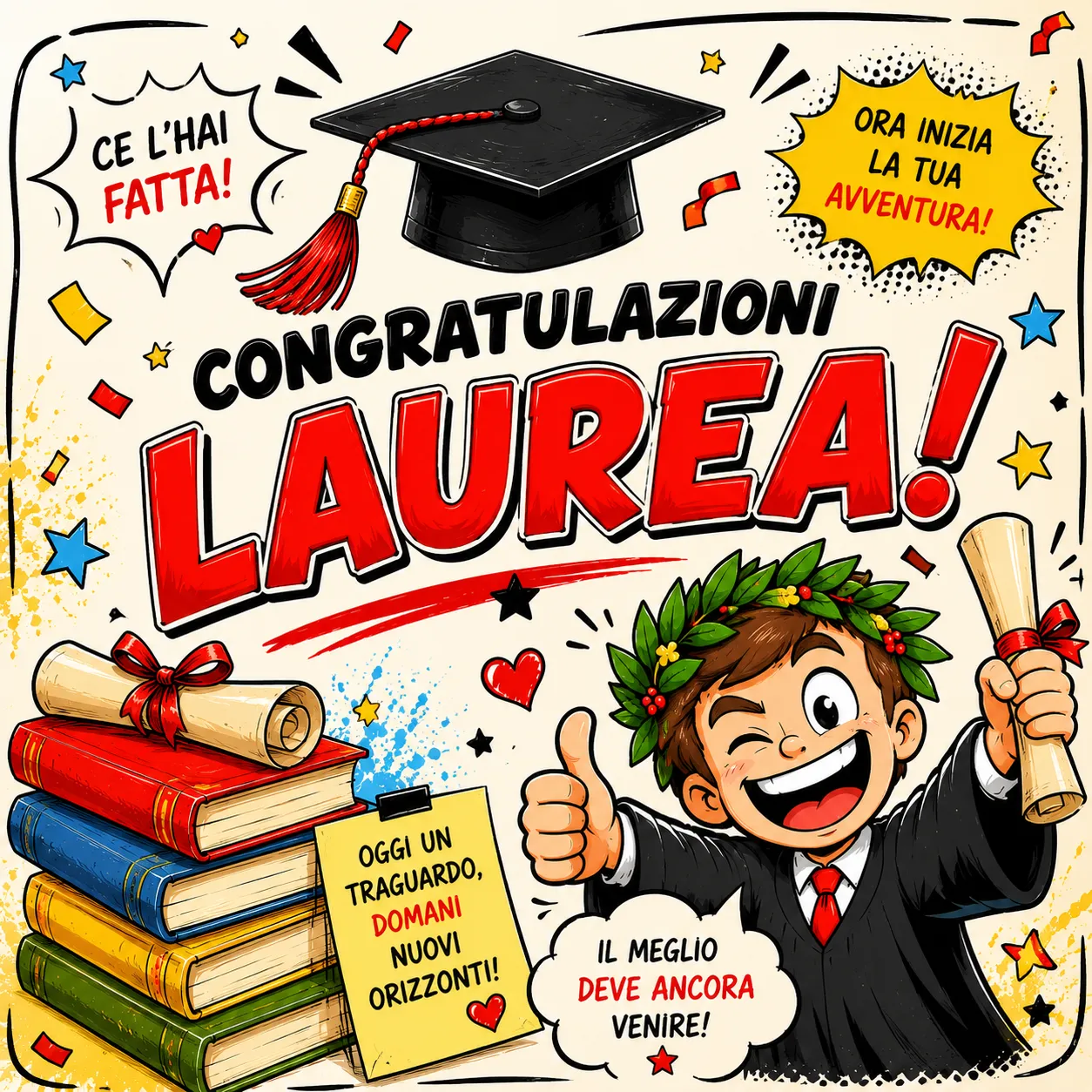 Cialda per Torta Personalizzata Quadrata LAUREA (Img 4)