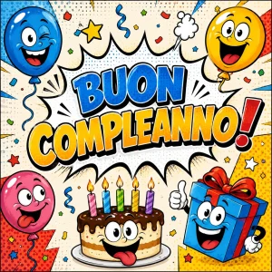 Cialda per Torta Personalizzata Quadrata BUON COMPLEANNO (Img 5)