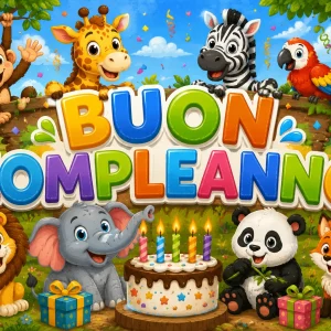 Cialda per Torta Personalizzata Rettangolare BUON COMPLEANNO (Img 5)