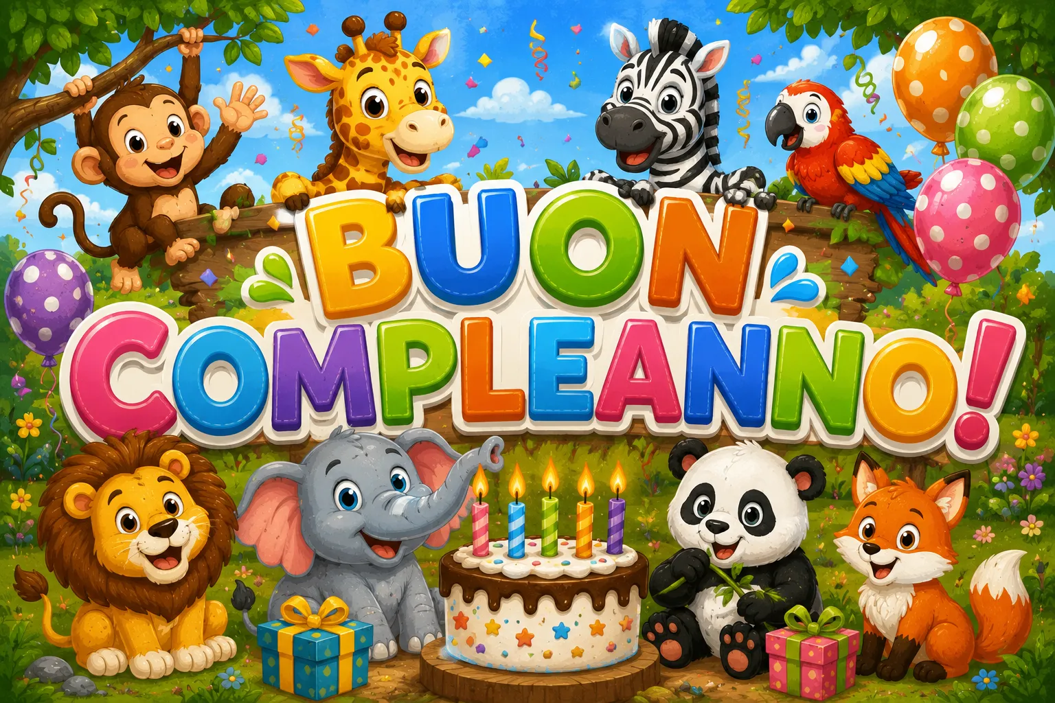 Cialda per Torta Personalizzata Rettangolare BUON COMPLEANNO (Img 5)