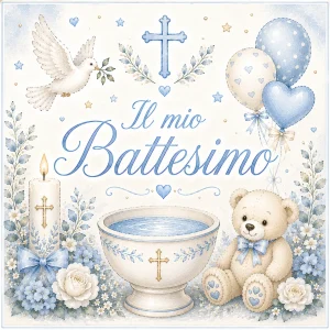 Cialda per Torta Personalizzata Quadrata Battesimo (Img 5)