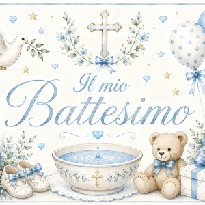 Cialda per Torta Personalizzata Rettangolare Battesimo (Img 5)