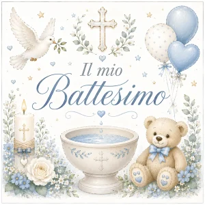Cialda per Torta Personalizzata Quadrata Battesimo (Img 6)