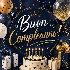 Cialda per Torta Personalizzata Quadrata BUON COMPLEANNO (Img 6)