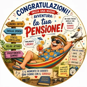 Cialda per Torta Personalizzata Rotonda PENSIONE (Img 6)