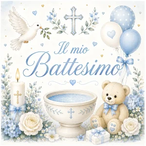 Cialda per Torta Personalizzata Quadrata Battesimo (Img 7)