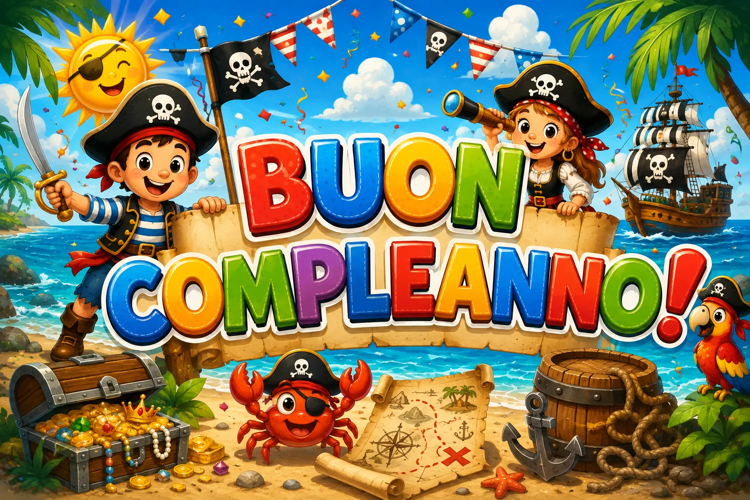 Cialda per Torta Personalizzata Rettangolare BUON COMPLEANNO (Img 7)