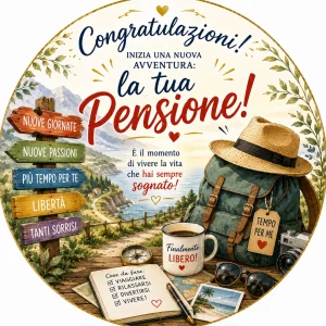 Cialda per Torta Personalizzata Rotonda PENSIONE (Img 7)