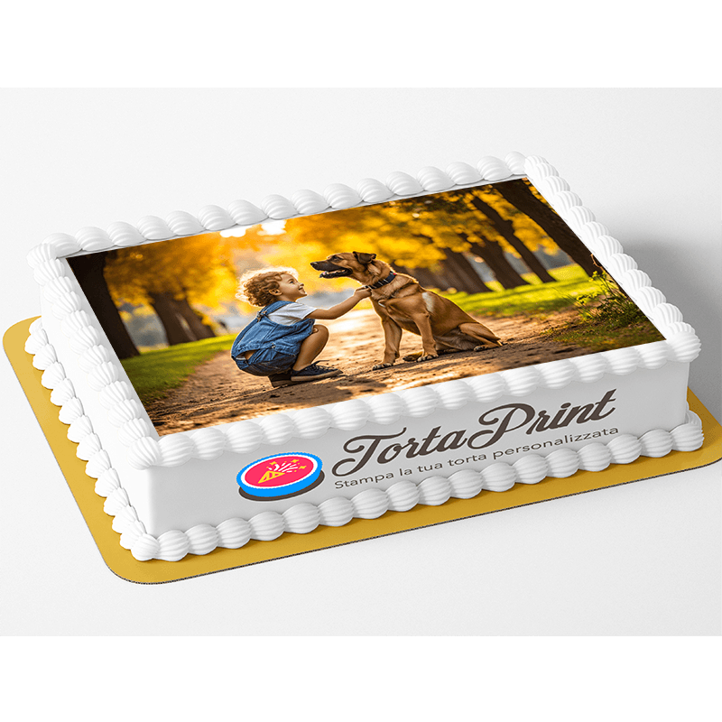 Cialda per Torta Personalizzata Rettangolare (Carica la tua foto o immagine) - immagine 2