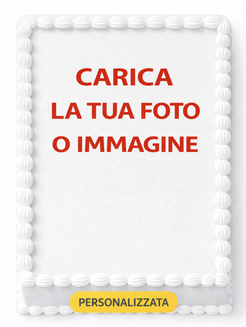 Cialda per Torta Personalizzata Rettangolare (Carica la tua foto o immagine) - immagine 3