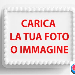 Cialda per Torta Personalizzata Rettangolare (Carica la tua foto o immagine)