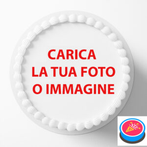 Cialda per Torta Personalizzata Rotonda (Carica la tua foto o immagine)