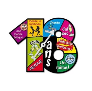 Cialda per Torta 18° Compleanno Lui & Lei Occasioni Speciali Decorazione alimentare Senza Glutine Topper Cake (Quadrata) img 13 (Ostia, 18 x 18 cm)