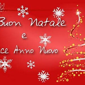 Cialda per Torta Buon Natale BABBO NATALE topper cake senza glutine rettangolare 2 (Pasta di zucchero, 25 x 20 cm)