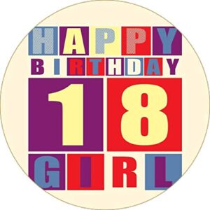 Cialda per torta 18° Compleanno Lui & Lei Occasioni Speciali Decorazione alimentare personalizzabile Gluten free Topper Cake Design (Rotonda) img 7