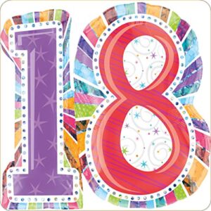 Cialda per torta 18° Compleanno Lui & Lei Occasioni Speciali Decorazione alimentare personalizzabile Gluten free Topper Cake Design (Quadrata) img 10