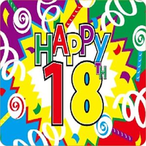 Cialda per torta 18° Compleanno Lui & Lei Occasioni Speciali Decorazione alimentare personalizzabile Gluten free Topper Cake Design (Quadrata) img 4