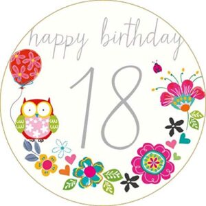 Cialda per torta 18° Compleanno Lui & Lei Occasioni Speciali Decorazione alimentare personalizzabile Gluten free Topper Cake Design (Rotonda) img 9