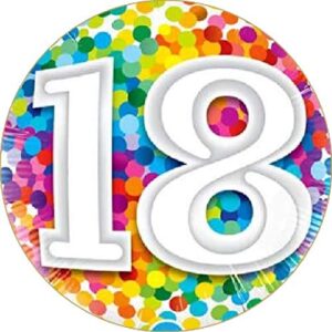 Cialda per torta 18° Compleanno Lui & Lei Occasioni Speciali Decorazione alimentare personalizzabile Gluten free Topper Cake Design (Rotonda) img 11