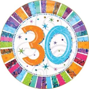 Cialda per torta 30° Compleanno Lui & Lei Occasioni Speciali Decorazione alimentare personalizzabile Gluten free Topper Cake Design (Rotonda) img 4