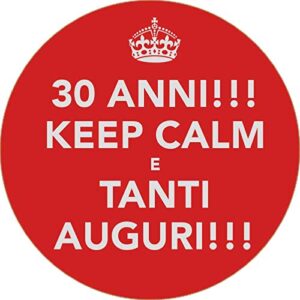 Cialda per torta 30° Compleanno Lui & Lei Occasioni Speciali Decorazione alimentare personalizzabile Gluten free Topper Cake Design (Rotonda) img 10