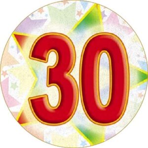 Cialda per torta 30° Compleanno Lui & Lei Occasioni Speciali Decorazione alimentare personalizzabile Gluten free Topper Cake Design (Rotonda) img 11