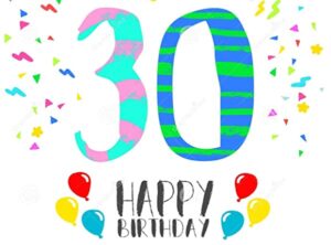 Cialda per torta 30° Compleanno Lui & Lei Occasioni Speciali Decorazione alimentare senza glutine Topper Cake (Rettangolare) img 4 (Pasta di zucchero, 20 x 30 cm)