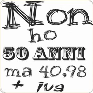 Cialda per torta 50° Compleanno Occasioni Speciali Decorazione alimentare personalizzabile Gluten free Topper Cake Design (Quadrata)