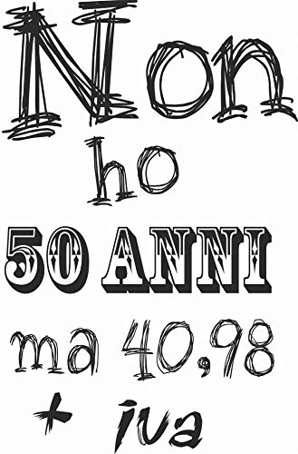 Cialda per torta 50° Compleanno Occasioni Speciali Decorazione alimentare senza glutine Topper Cake (Rettangolare) (Pasta di zucchero, 25 x 20 cm)
