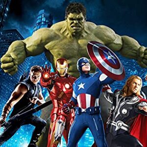 Cialda per torta AVENGERS Hulk, Capitan America, Iron Man, Thor, decorazione alimentare senza glutine topper cake img 01 (Pasta di zucchero, 20 x 30 cm)