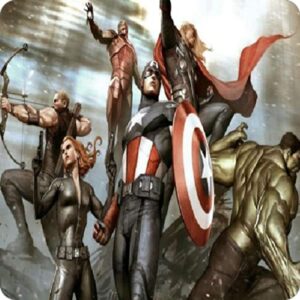 Cialda per torta AVENGERS Hulk, Capitan America, Iron Man, Thor, decorazione alimentare senza glutine topper cake img 4 (Pasta di zucchero, 20 x 20 cm)
