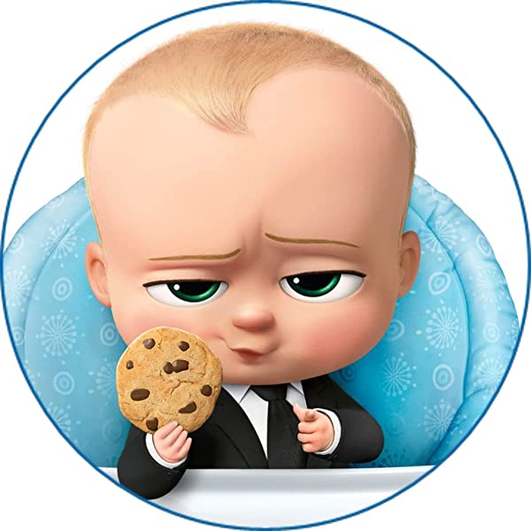 Cialda per torta BABY BOSS decorazione alimentare senza glutine topper cake img 03 (Pasta di zucchero, 20 cm)