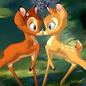 Cialda per torta BAMBI decorazione alimentare senza glutine topper cake rettangolare 2 (Pasta di zucchero, 25 x 20 cm)