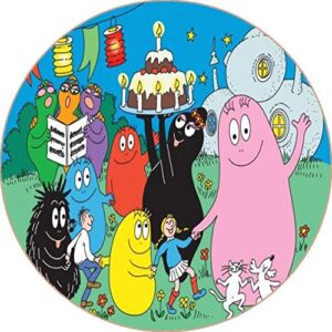 Cialda per torta BARBAPAPà decorazione alimentare senza glutine topper cake img 05 (Ostia, 20 cm)