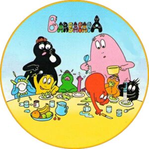 Cialda per torta BARBAPAPà decorazione alimentare senza glutine topper cake img 07 (Pasta di zucchero, 16 cm)